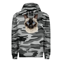 Slate Camo siamese face Premium Hoodie - LillyAllenDesigns