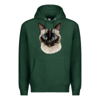 Sports Green siamese face Premium Hoodie - LillyAllenDesigns