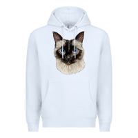 White siamese face Premium Hoodie - LillyAllenDesigns
