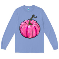 Colony Blue Breast Cancer Awareness Pink Pumpkin Long Sleeve Tee - RanaPortraitStore