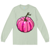 Matcha Breast Cancer Awareness Pink Pumpkin Long Sleeve Tee - RanaPortraitStore