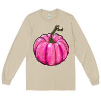 Mushroom Breast Cancer Awareness Pink Pumpkin Long Sleeve Tee - RanaPortraitStore