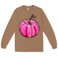 Toasted Coconut Breast Cancer Awareness Pink Pumpkin Long Sleeve Tee - RanaPortraitStore