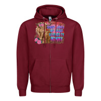Burgundy sorry ladies my heart belongs to mommy highland cow and calf Zipper Hoodie - RanaPortraitStore