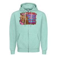 Seafoam sorry ladies my heart belongs to mommy highland cow and calf Zipper Hoodie - RanaPortraitStore