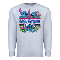 Heather Grey preview flower stitch 6 th grade Premium Sweatshirt - AdoDesignShop