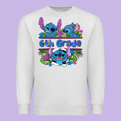 Preview Flower Stitch 6 Th Grade Premium Sweatshirt Designed By Adodesignshop