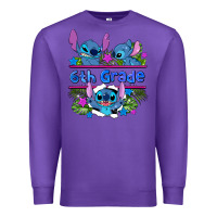 Purple preview flower stitch 6 th grade Premium Sweatshirt - AdoDesignShop
