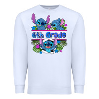 White preview flower stitch 6 th grade Premium Sweatshirt - AdoDesignShop