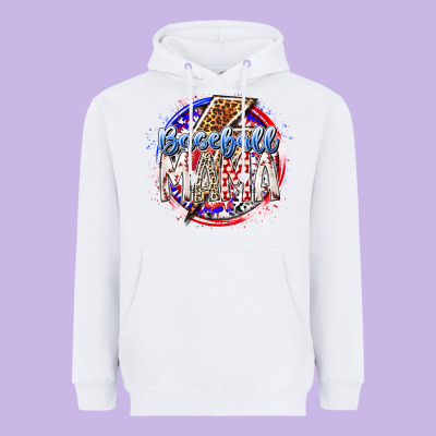 Baseball Mama Heavyweight Hoodie Designed By Racoondesign