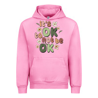 Fuchsia Pink it's ok to not be ok Urban Hoodie - MaliasSmallBusiness