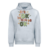 Heather Grey it's ok to not be ok Urban Hoodie - MaliasSmallBusiness