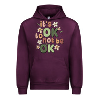 Mauve Wine it's ok to not be ok Urban Hoodie - MaliasSmallBusiness