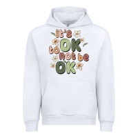 White it's ok to not be ok Urban Hoodie - MaliasSmallBusiness