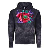 Cloud Black love balloons and pink valentines telephone Vintage Hoodie - AdoDesignShop