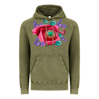Vintage Olive love balloons and pink valentines telephone Vintage Hoodie - AdoDesignShop