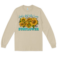 Mushroom just a girl who loves sunflower Long Sleeve Tee - texasbilliewilder