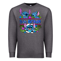 Charcoal Heather preview flower stitch 5th grade Premium Sweatshirt - AdoDesignShop