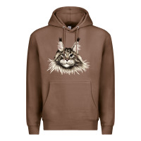 Chestnut Maine Coon Cat Face Premium Hoodie - LillyAllenDesigns