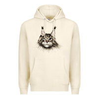 Tofu Maine Coon Cat Face Premium Hoodie - LillyAllenDesigns