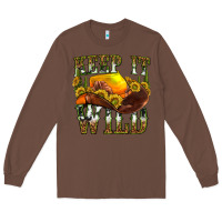 Chestnut keep it wild western Long Sleeve Tee - texasbilliewilder