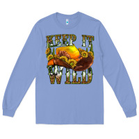 Colony Blue keep it wild western Long Sleeve Tee - texasbilliewilder