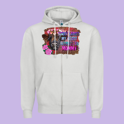 Sorry Ladies My Heart Belongs To Mommy Highland Calf Zipper Hoodie Designed By Ranaportraitstore