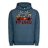 Pigment Midnight Navy pit crew boys birthday race car Urban Hoodie - MaliasSmallBusiness