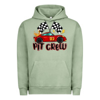 Pigment Oil Green pit crew boys birthday race car Urban Hoodie - MaliasSmallBusiness