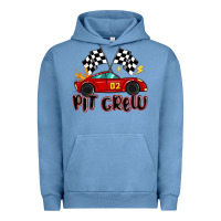 Pigment Pebble Blue pit crew boys birthday race car Urban Hoodie - MaliasSmallBusiness