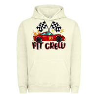 Pigment Pistachio pit crew boys birthday race car Urban Hoodie - MaliasSmallBusiness