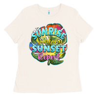 Sunrise Sunburn Sunset Repeat Ladies Tee | Teevron