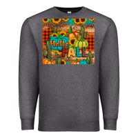 Charcoal Heather hello fall pumpkin Premium Sweatshirt - JahusDesignShop