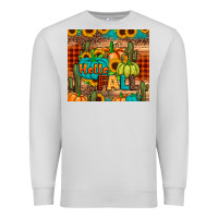 Dove Grey hello fall pumpkin Premium Sweatshirt - JahusDesignShop