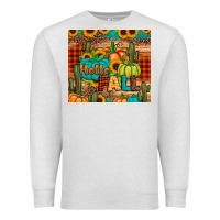 Oatmeal Heather hello fall pumpkin Premium Sweatshirt - JahusDesignShop