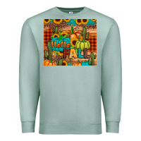 Seafoam hello fall pumpkin Premium Sweatshirt - JahusDesignShop