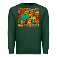 Sports Green hello fall pumpkin Premium Sweatshirt - JahusDesignShop