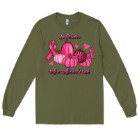 Army Green In October We Wear Pink Pumpkins Long Sleeve Tee - RanaPortraitStore