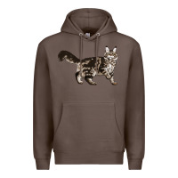 Coffee Maine Coon Cat Premium Hoodie - LillyAllenDesigns