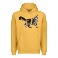 Mustard Maine Coon Cat Premium Hoodie - LillyAllenDesigns