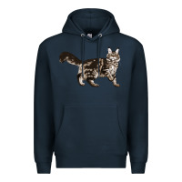 Navy Maine Coon Cat Premium Hoodie - LillyAllenDesigns