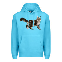 Ocean Blue Maine Coon Cat Premium Hoodie - LillyAllenDesigns