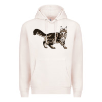 Pale Pink Maine Coon Cat Premium Hoodie - LillyAllenDesigns