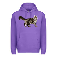 Purple Maine Coon Cat Premium Hoodie - LillyAllenDesigns