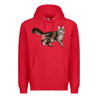Red Maine Coon Cat Premium Hoodie - LillyAllenDesigns