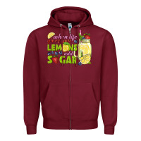 Burgundy when life gives you lemons add sugar tbw Zipper Hoodie - texasbilliewilder