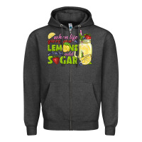 Charcoal Heather when life gives you lemons add sugar tbw Zipper Hoodie - texasbilliewilder