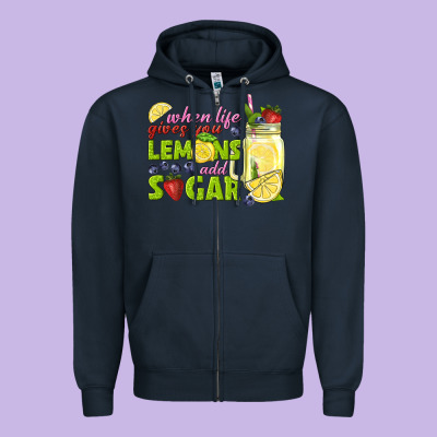 When Life Gives You Lemons Add Sugar Tbw Zipper Hoodie Designed By Texasbilliewilder