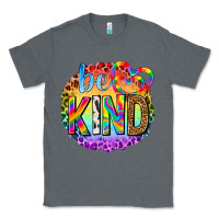 Charcoal Heather be kind with heart ballons Classic Tee - texasbilliewilder
