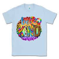 Dusty Blue be kind with heart ballons Classic Tee - texasbilliewilder